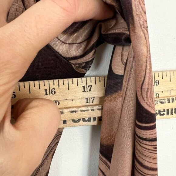 Song of Style Rommie Mesh Dress Brown Marble Women’s Small Long Sleeve Stretch - Picture 10 of 15